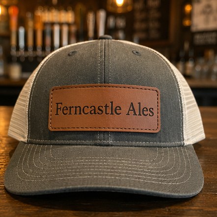 Customized leather patch hats for breweries, taprooms and bars