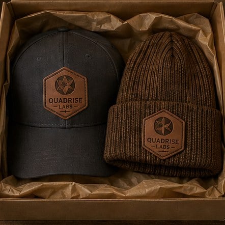 Leather Patch Hat Gift Sets with custom branding